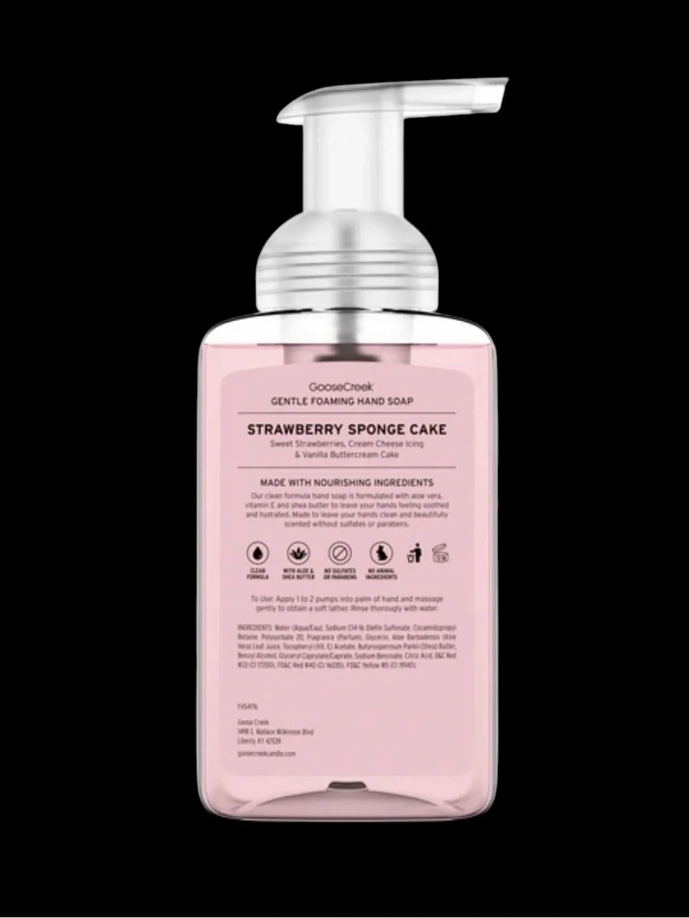 Goose Creek Strawberry Sponge Cake Foaming Hand Soap